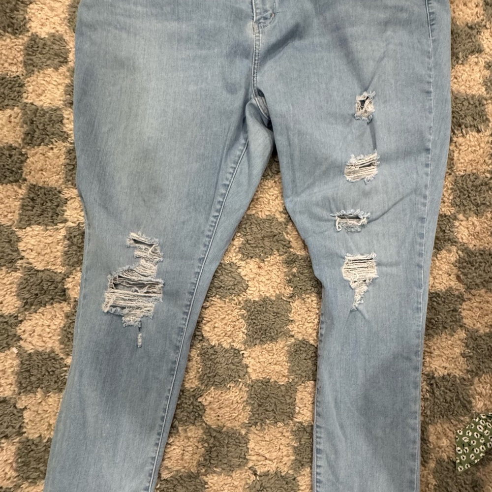 New Levis 720 High Rise Super Skinny Distressed Jeans Womens Size 24w